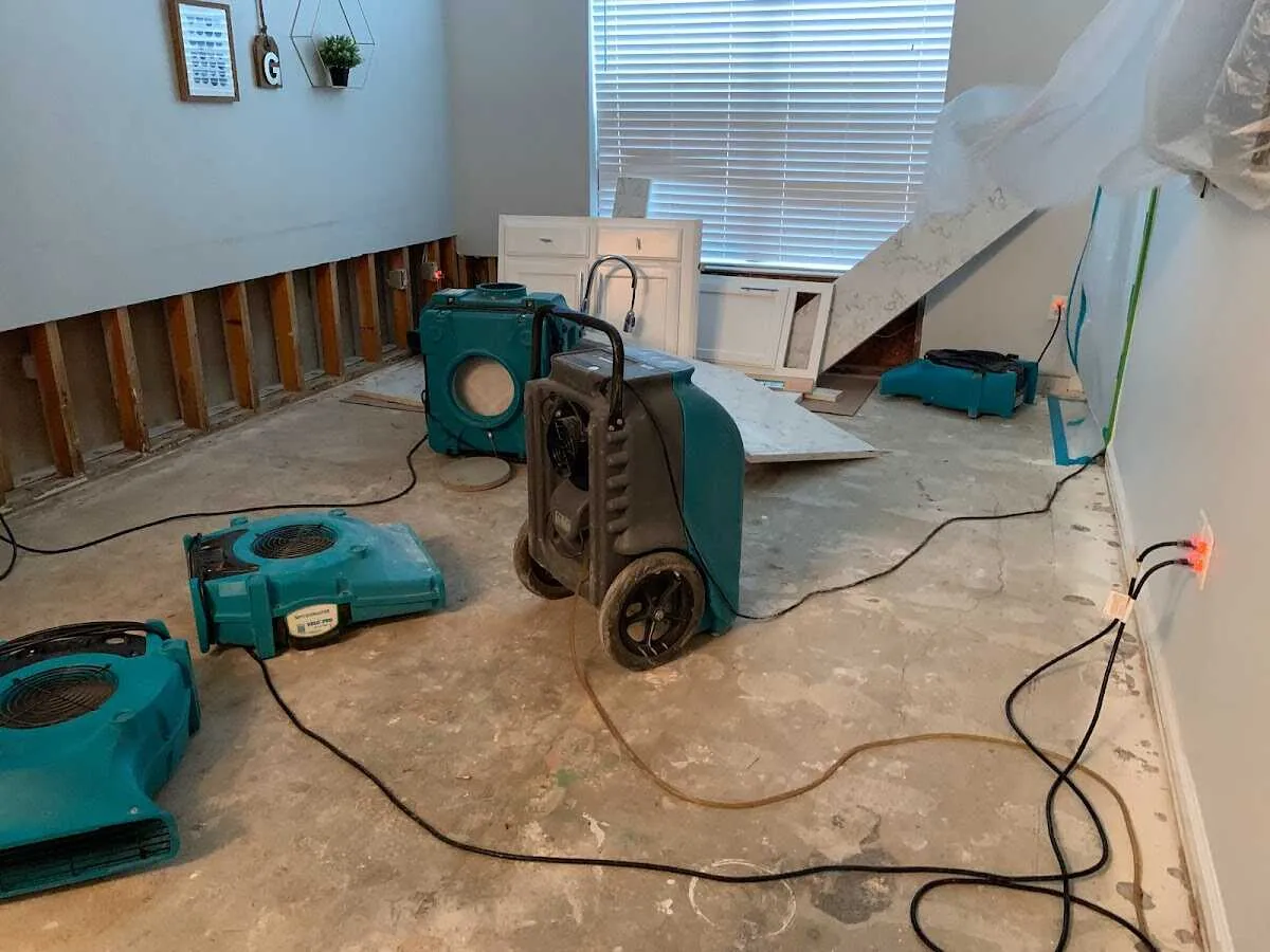 Dehumidifier in flood-cut room for Water Extraction & Removal in Derry